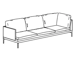 Zanotta • WILLIAM • module d'angle • 266 cm